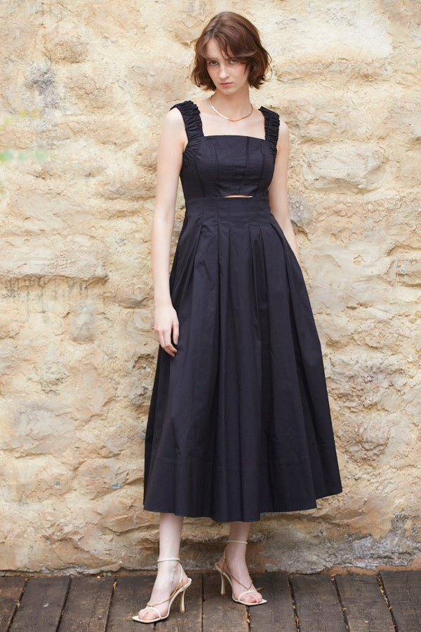 On The Rise Long Dress<br> -BLK-