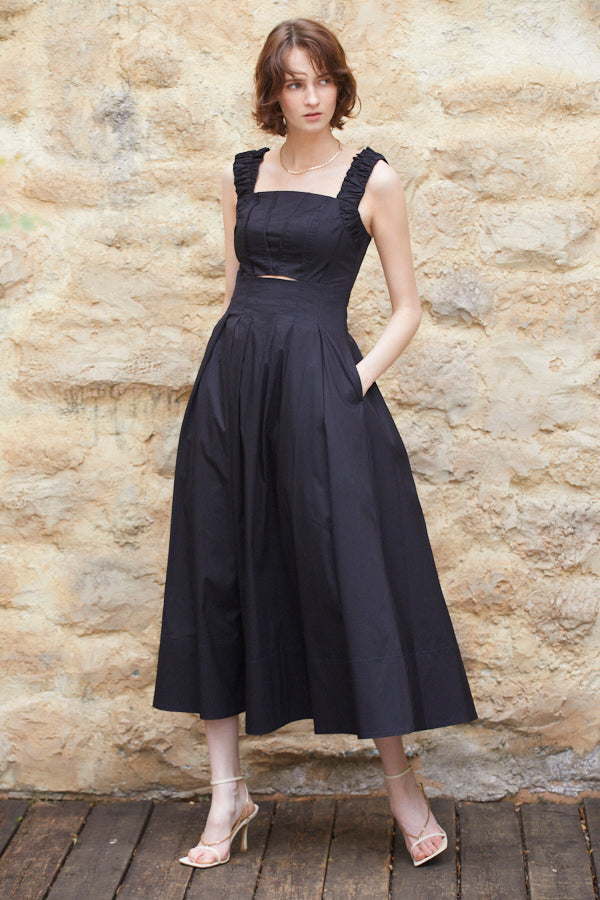 On The Rise Long Dress<br> -BLK-