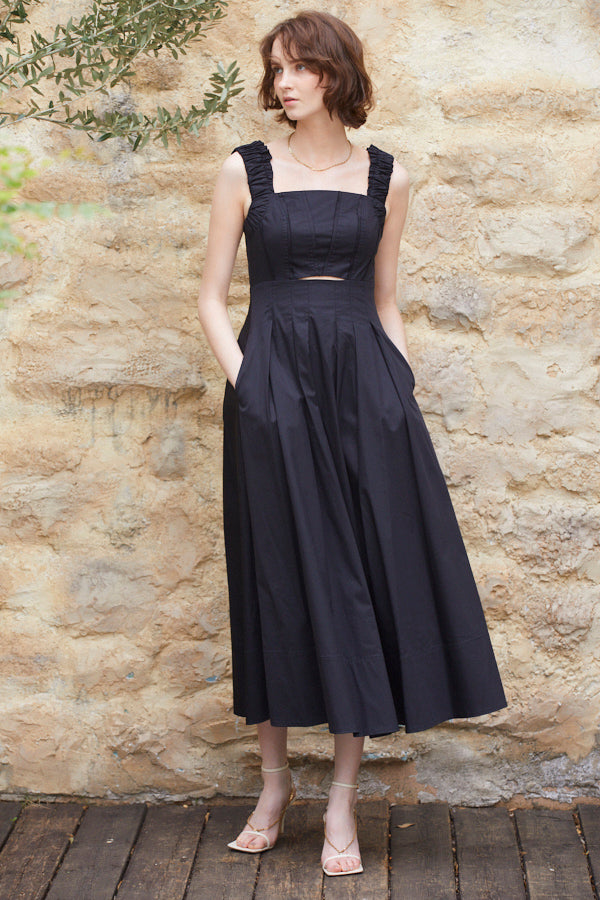 On The Rise Long Dress<br> -BLK-