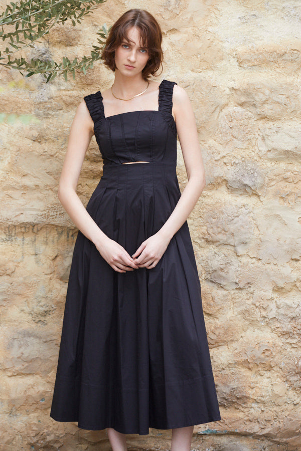 On The Rise Long Dress<br> -BLK-