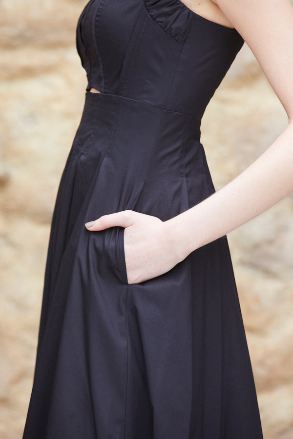 On The Rise Long Dress<br> -BLK-