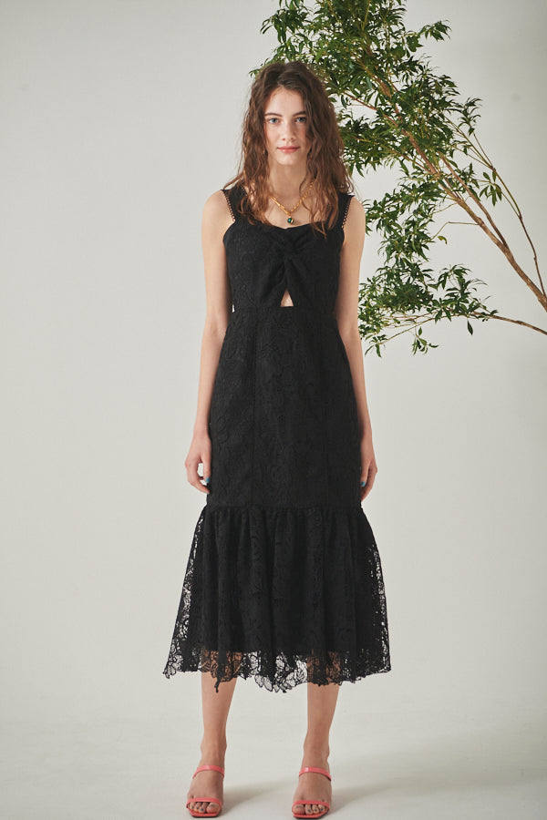 Capri Dreams Lace Dress <br> -BLK-