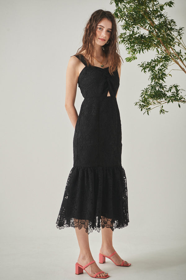 Capri Dreams Lace Dress <br> -BLK-