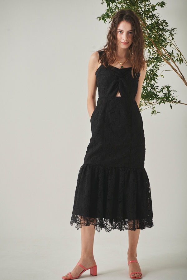 Capri Dreams Lace Dress <br> -BLK-