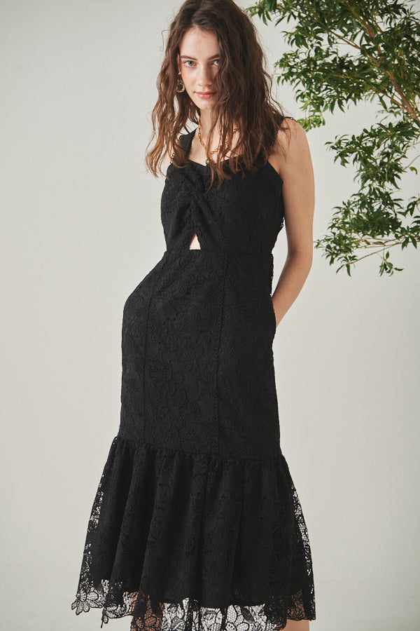 Capri Dreams Lace Dress <br> -BLK-