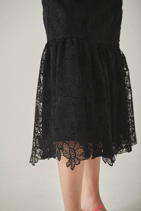 Capri Dreams Lace Dress <br> -BLK-