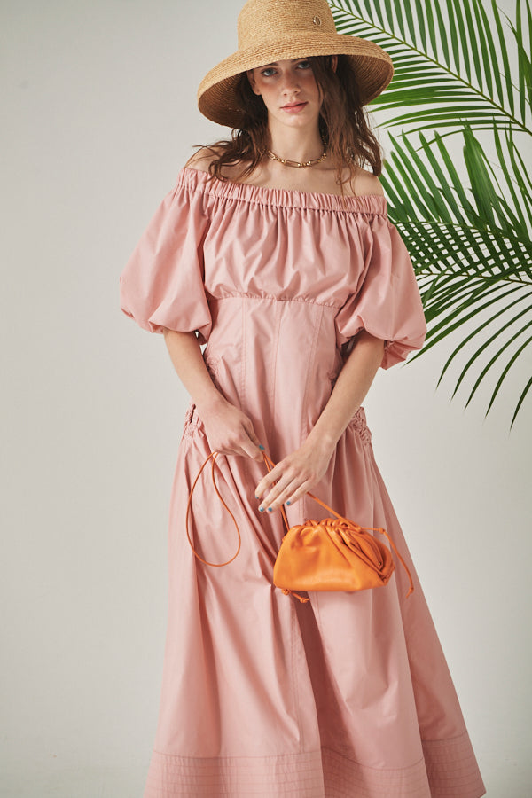 Josie Long Dress <br> -Coral PNK-