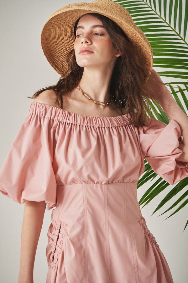 Josie Long Dress <br> -Coral PNK-