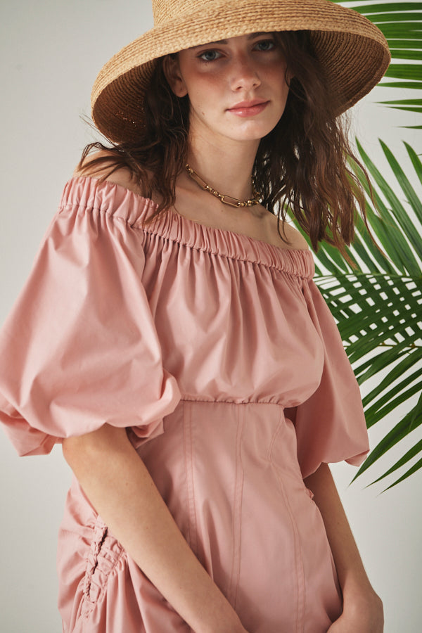 Josie Long Dress <br> -Coral PNK-