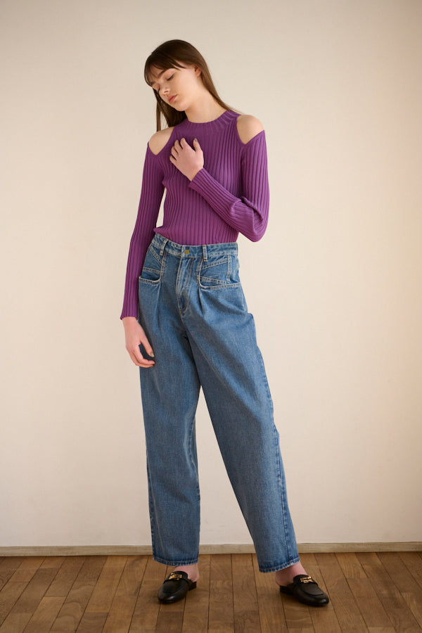 Elsa Mid Rise Loose Jean <br> -BLU-