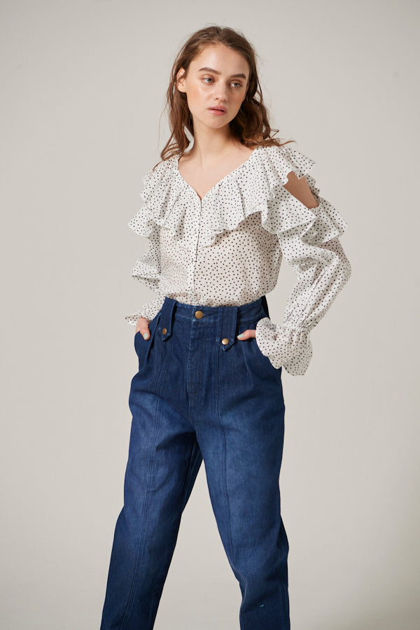 Viola High Waisted Jeans <br> -NVY-