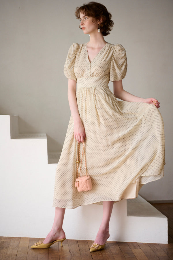 Harper Polka-dot Dress <br>-IVO dot-