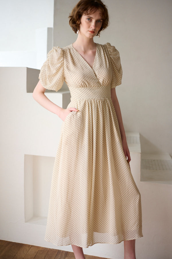 Harper Polka-dot Dress <br>-IVO dot-