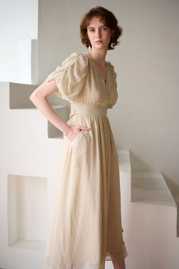Harper Polka-dot Dress <br>-IVO dot-