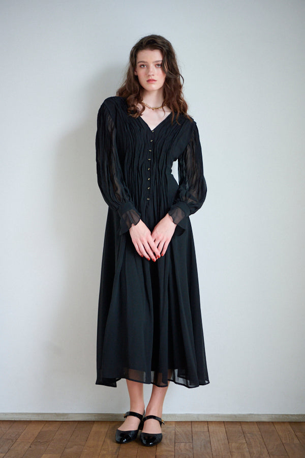 Alicia Long Dress  <br> -BLK-