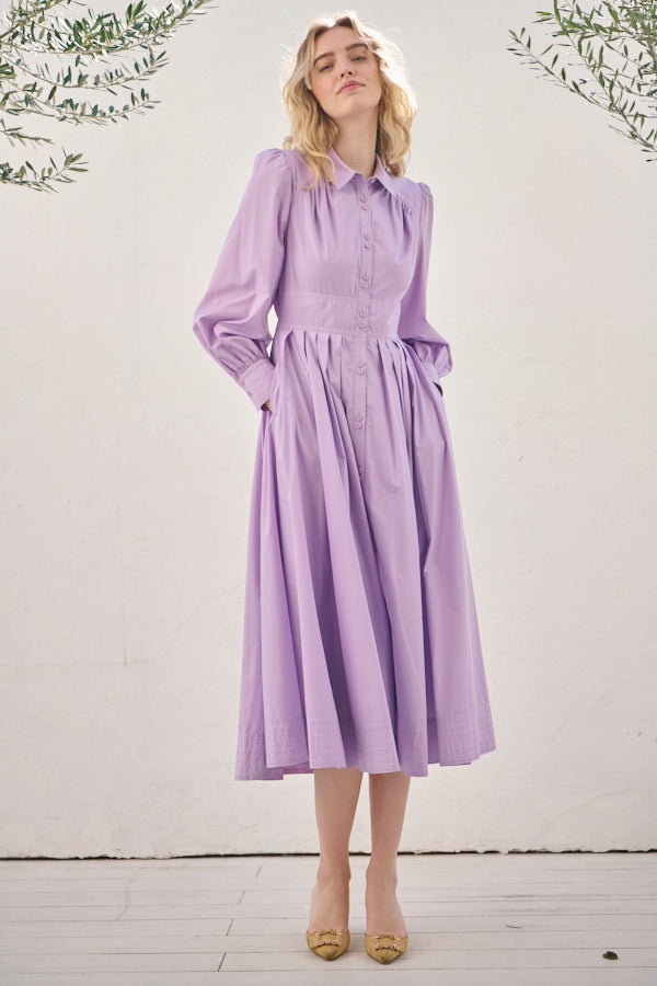 Olivier Shirt Dress <br> -LAV-