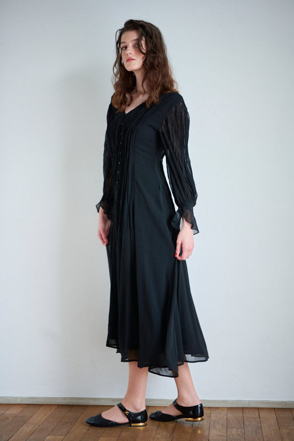 Alicia Long Dress  <br> -BLK-