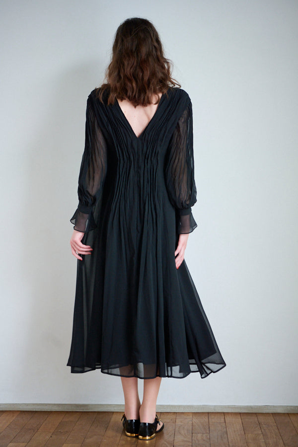 Alicia Long Dress  <br> -BLK-