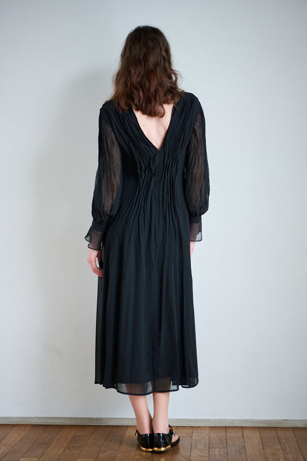 Alicia Long Dress  <br> -BLK-