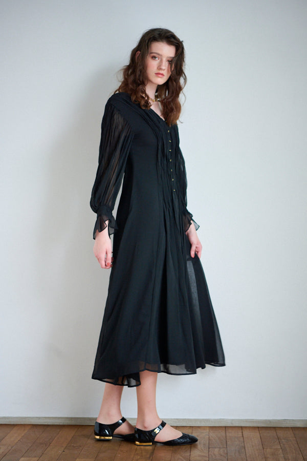 Alicia Long Dress  <br> -BLK-