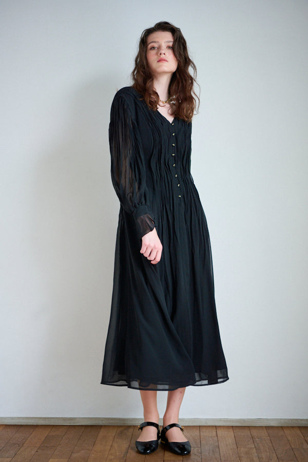 Alicia Long Dress  <br> -BLK-