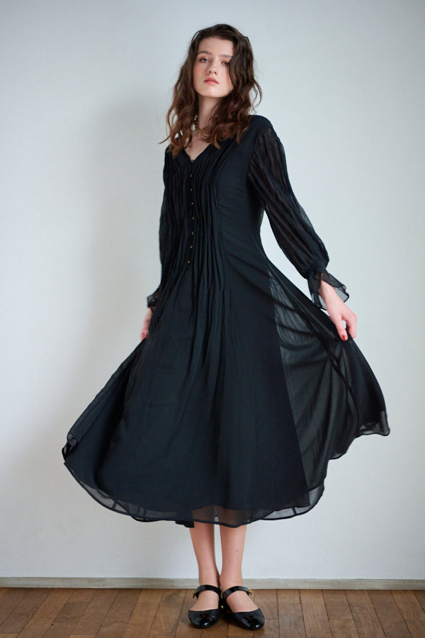 Alicia Long Dress  <br> -BLK-