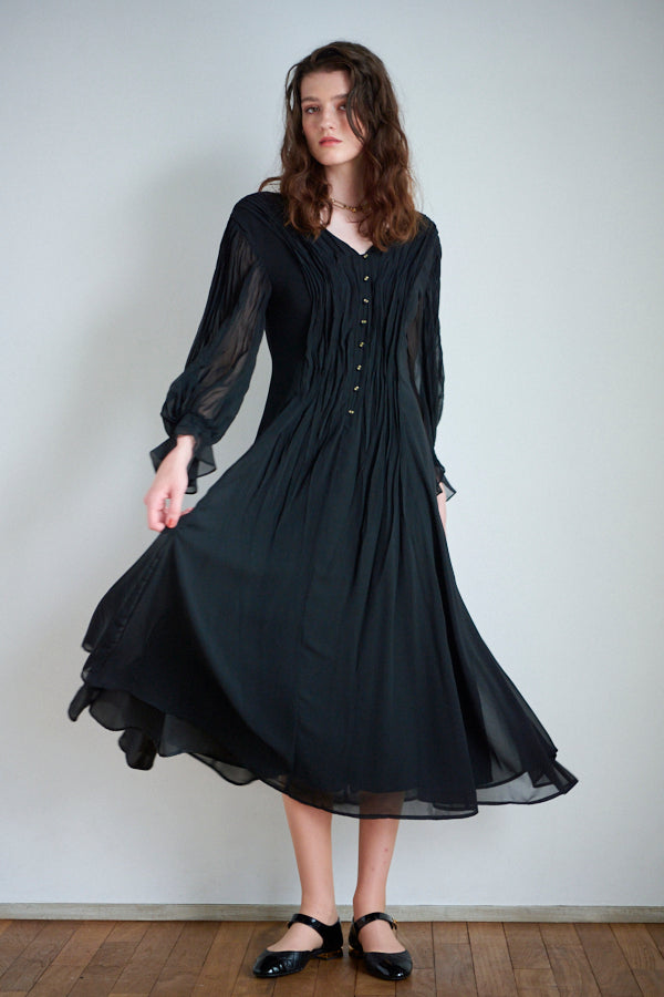 Alicia Long Dress  <br> -BLK-