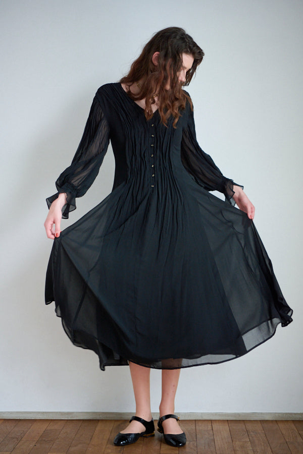 Alicia Long Dress  <br> -BLK-