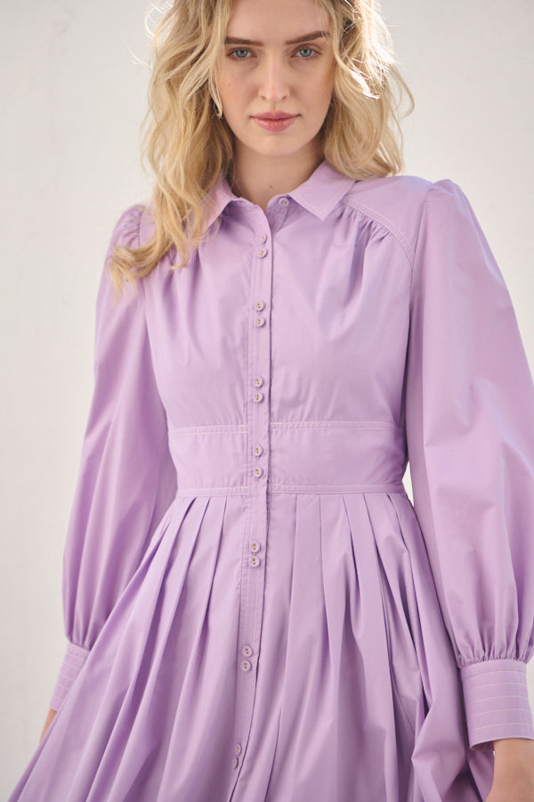 Olivier Shirt Dress <br> -LAV-