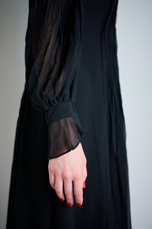 Alicia Long Dress  <br> -BLK-