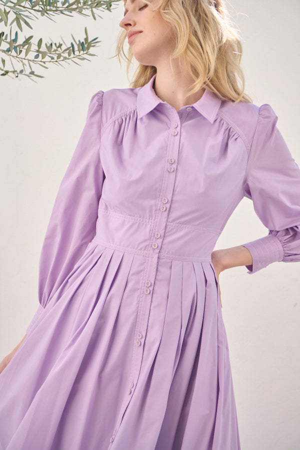 Olivier Shirt Dress <br> -LAV-