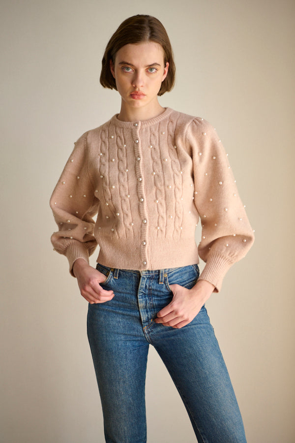 Violetta Pearl Cardigan <br>  -L.BEG-