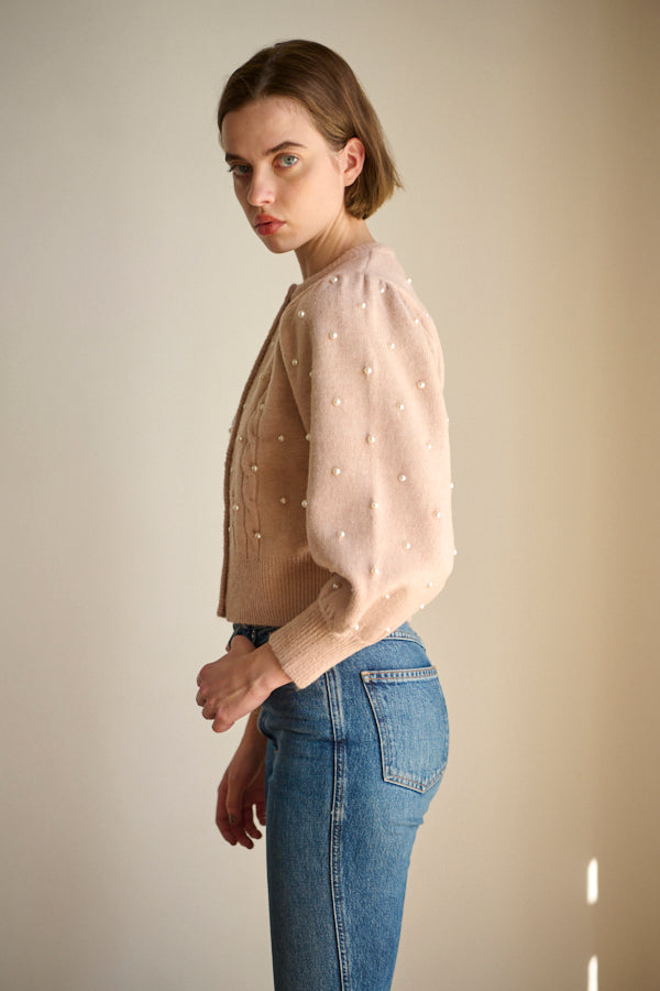 Violetta Pearl Cardigan <br>  -L.BEG-