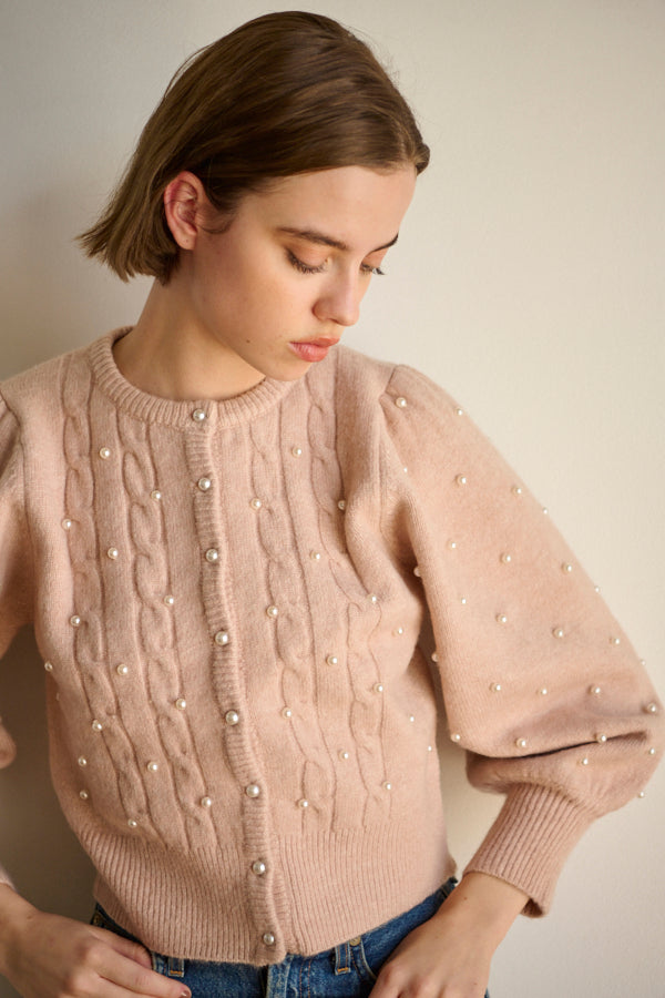 Violetta Pearl Cardigan <br>  -L.BEG-