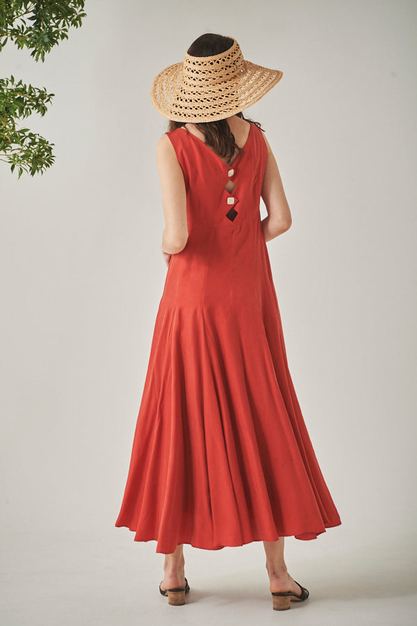 Alona Sun Long Dress  <br>-RED-