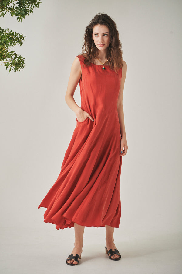 Alona Sun Long Dress  <br>-RED-