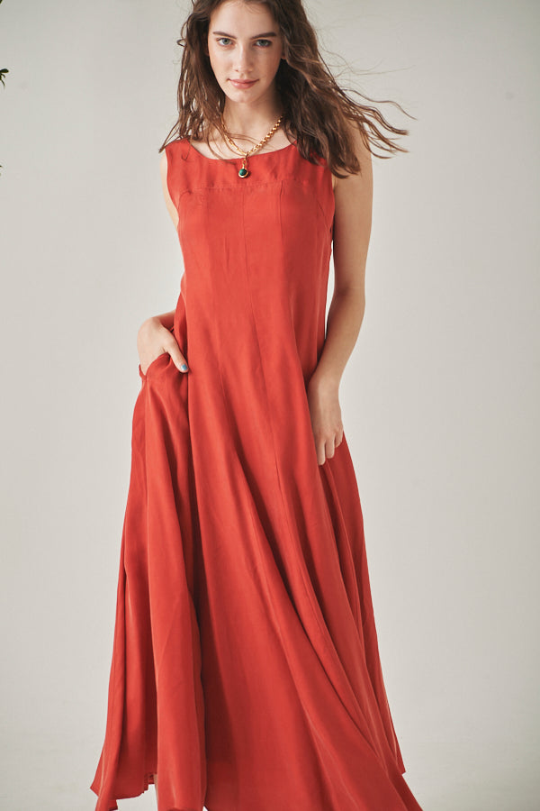 Alona Sun Long Dress  <br>-RED-