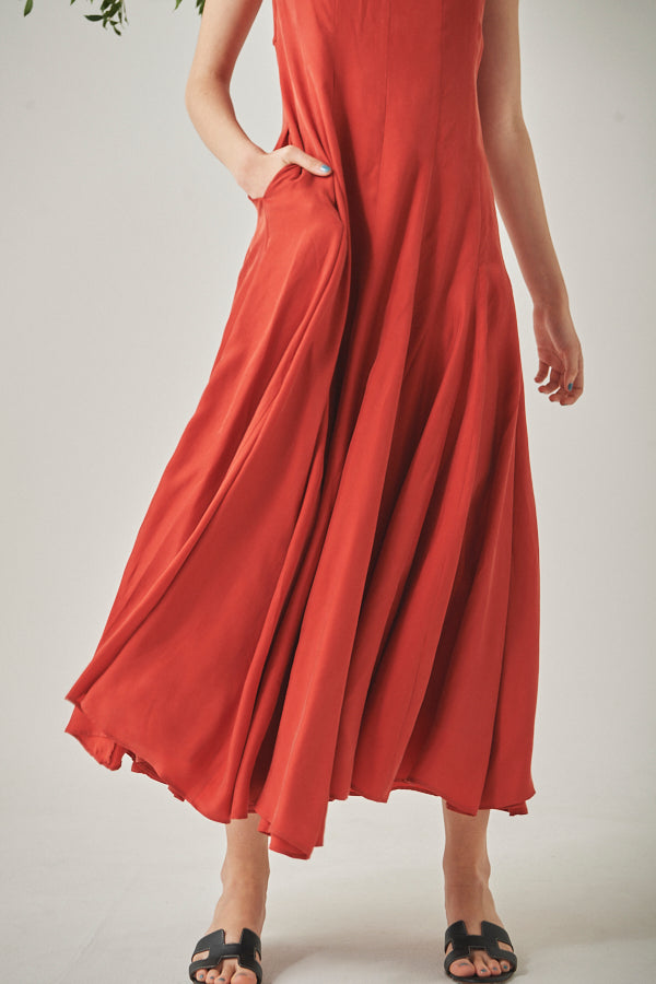 Alona Sun Long Dress  <br>-RED-