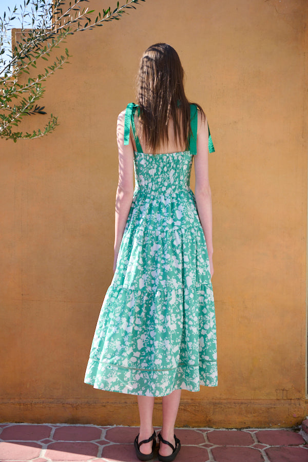 Sandra Floral-print long dress  -GRN x off pt-