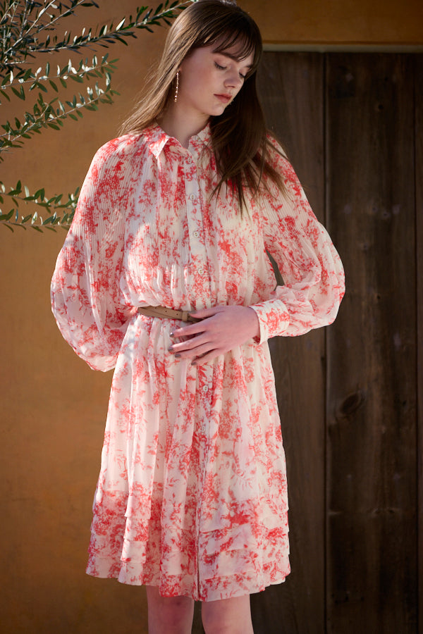 Merida Floral Belted Dress <br>  -OFF×org pt-