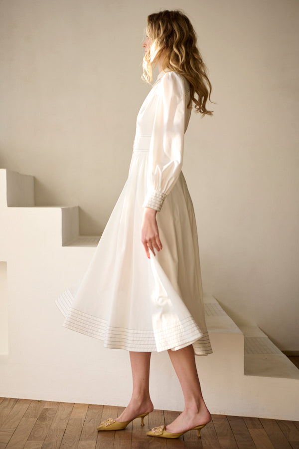 Olivier Shirt Dress  <br>-WHT-