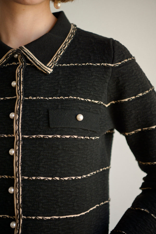 Rebecca Knit Cardigan <br> -BLK-