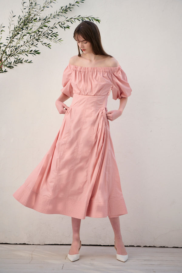 Josie Long Dress <br> -Coral PNK-