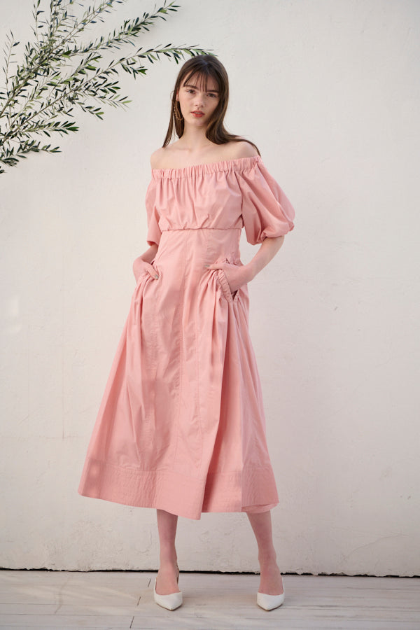 Josie Long Dress <br> -Coral PNK-