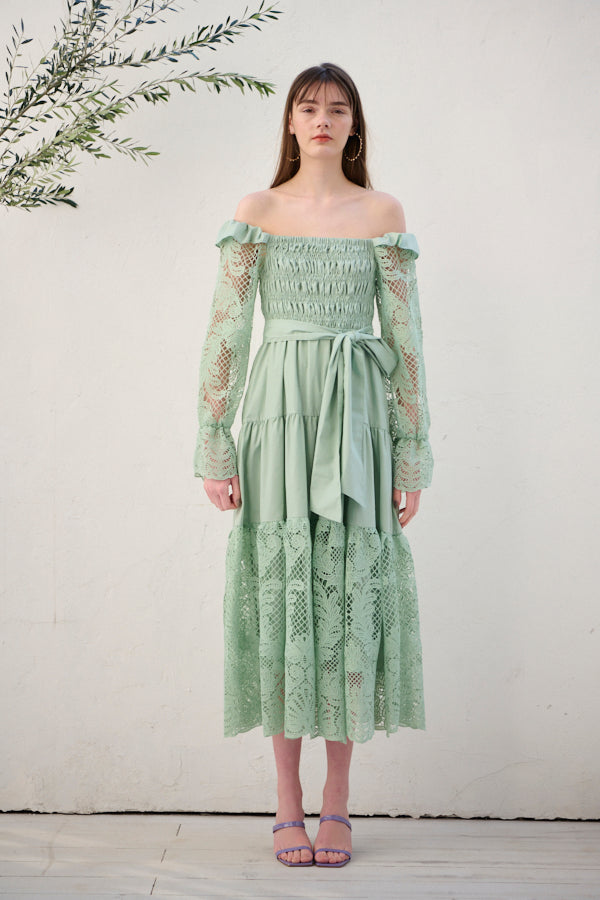 Before Sunset Dress <br> -SAGE-