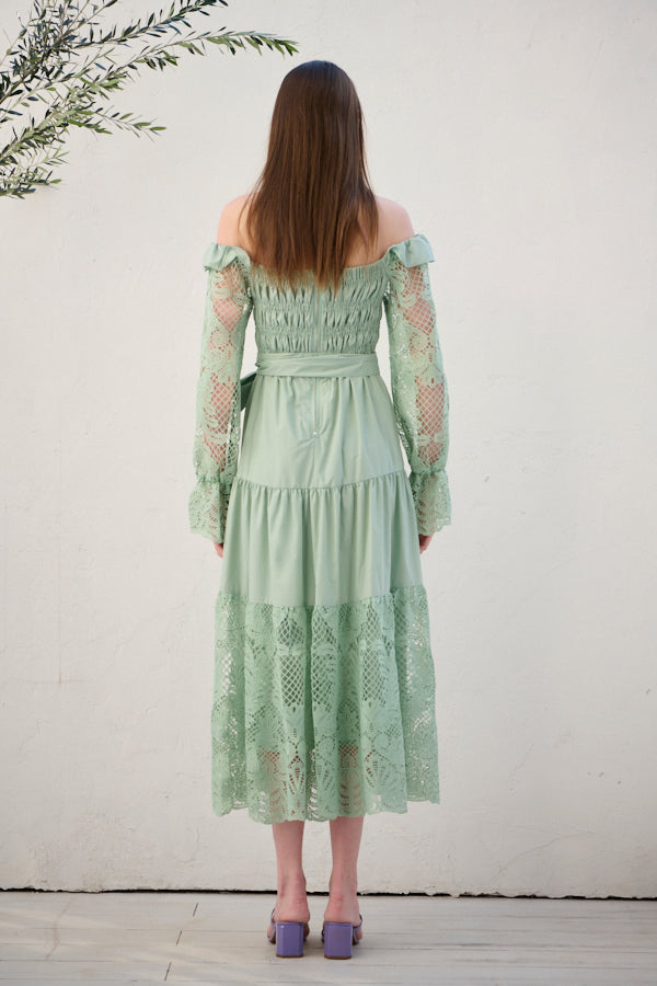 Before Sunset Dress <br> -SAGE-