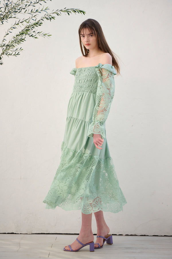 Before Sunset Dress <br> -SAGE-