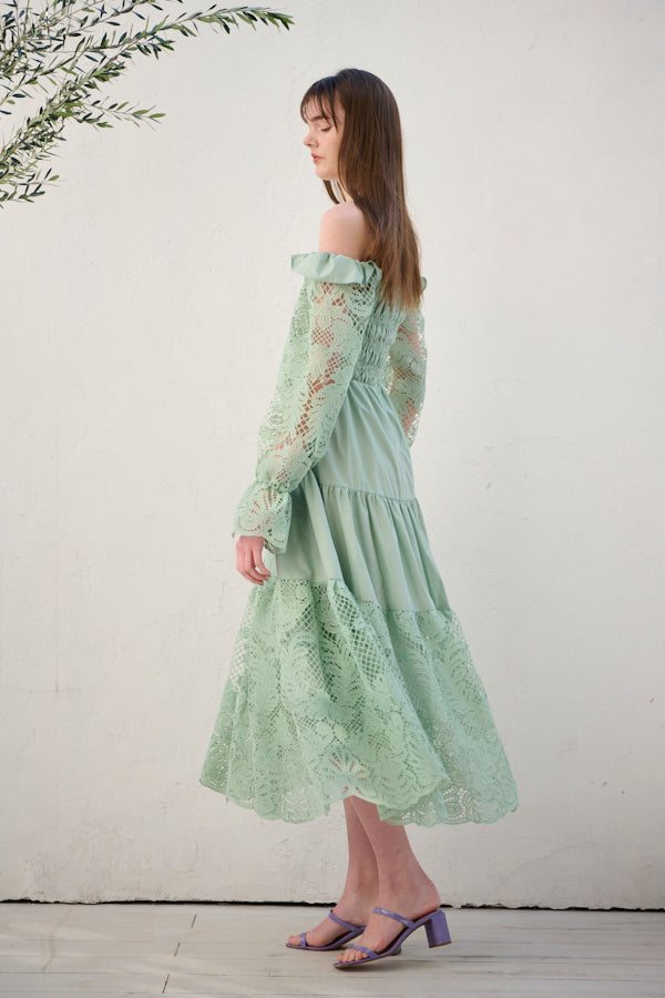 Before Sunset Dress <br> -SAGE-