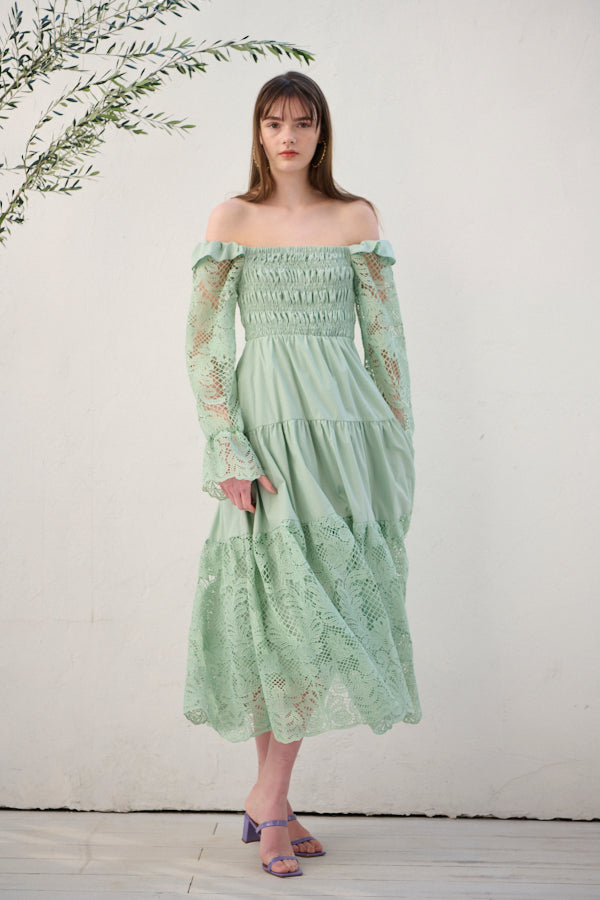 Before Sunset Dress <br> -SAGE-