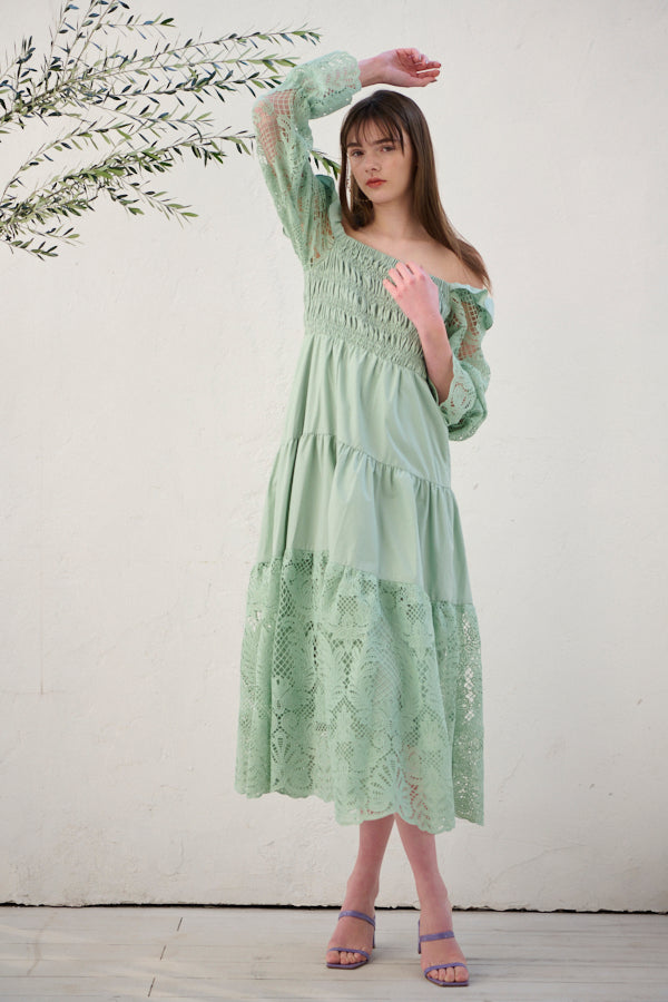 Before Sunset Dress <br> -SAGE-